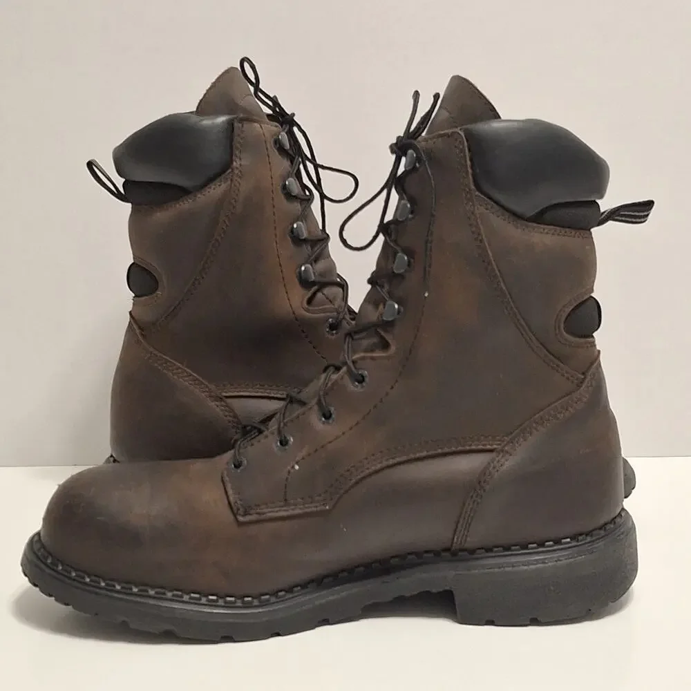 Red Wing 2211 Steel Toe DynaForce Waterproof Work Boots Brown, Sz 12E2 Made USA